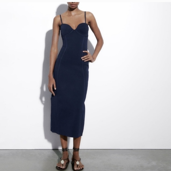 zara fitted knit dress ZARA FITTED KNIT DRESS L (12-14) New